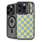 Neon Checkered iPhone 15 Pro Kickstand Case
